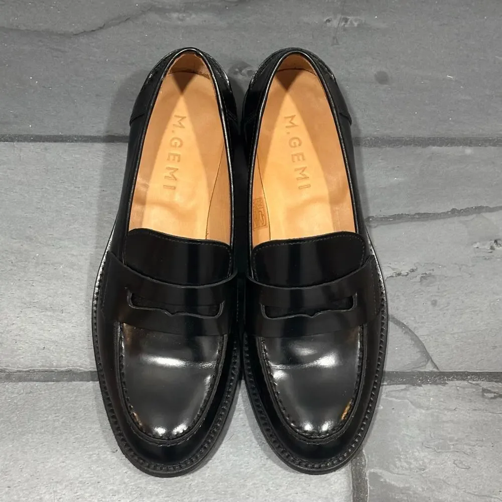 M. Gemi the Elsa Black Patent Leather Chunky Loafer - size 37 (US 7)